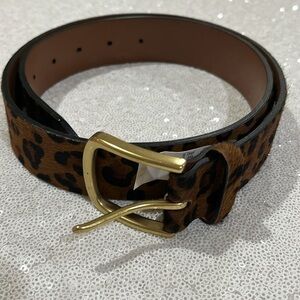 J.Crew belt animal print size S Ginuwine, leather authentic brown and black